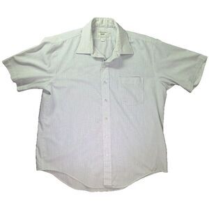 Vintage Kent Collection by Arrow Shirt Mens 17‎ Striped Office Skate Grunge Work